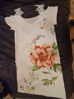 Floor length floral dress